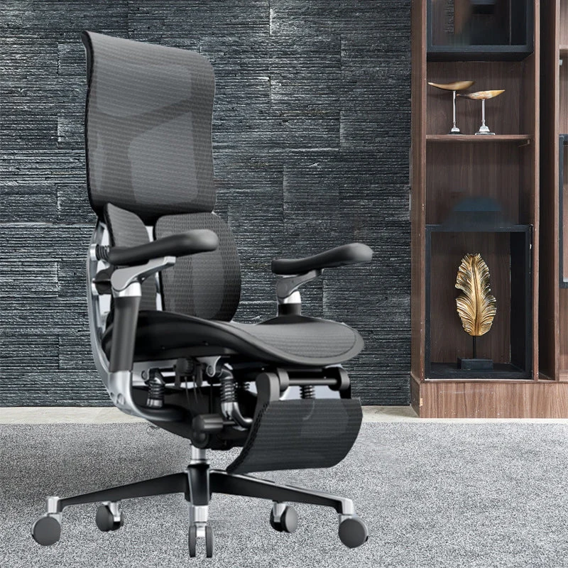 Chaise de bureau à bras amovibles, moderne, sans détresse, avec dossier respirant Clearhalo