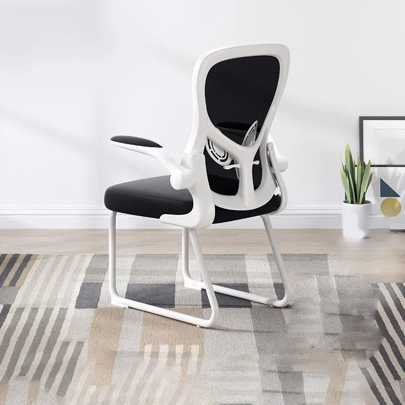 Chaise de bureau de bras démontables aucune chaise de bureau moderne ergonomique pénible Clearhalo
