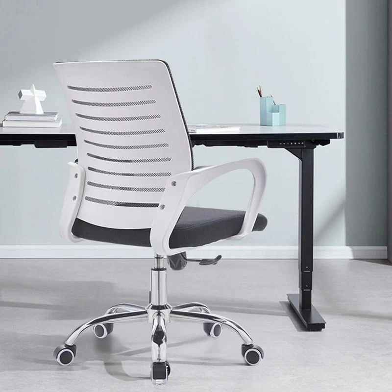Chaise de bureau à bras fixes aucune chaise de bureau moderne ergonomique pénible Clearhalo