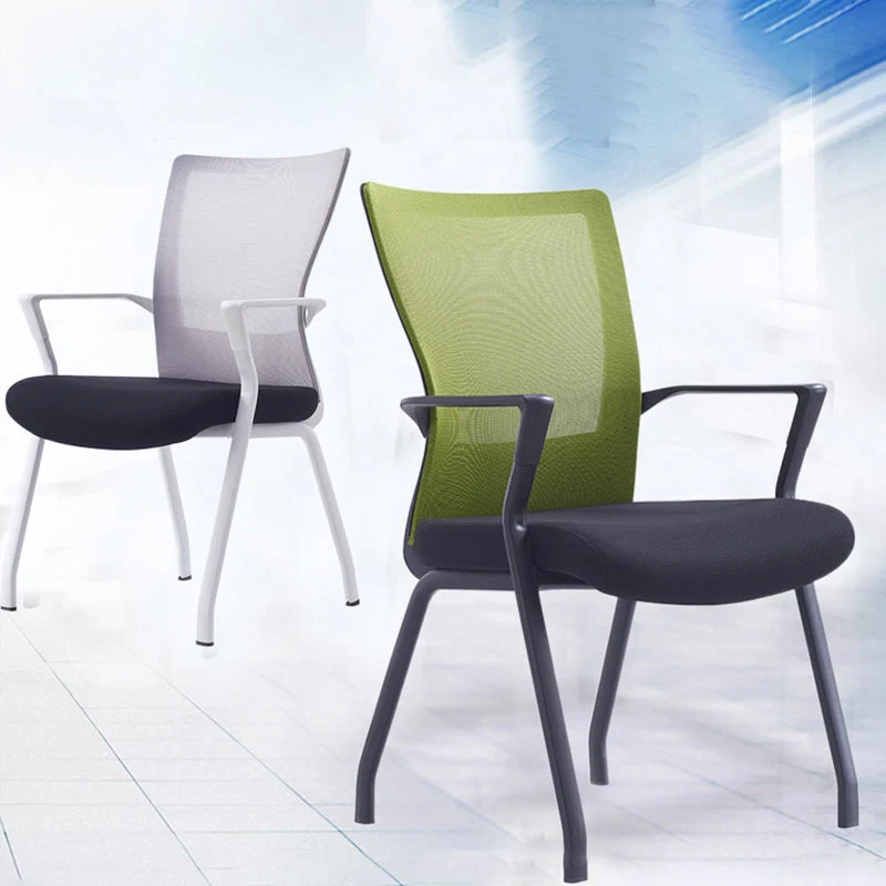 Chaise de bureau à bras fixes aucune chaise de bureau ergonomique moderne pénible Clearhalo