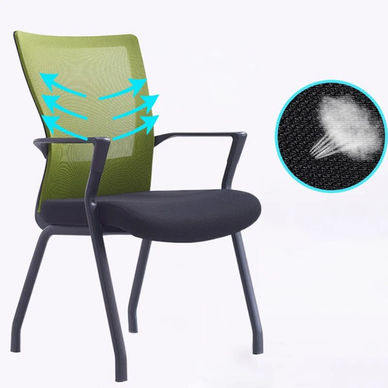 Chaise de bureau à bras fixes aucune chaise de bureau ergonomique moderne pénible Clearhalo