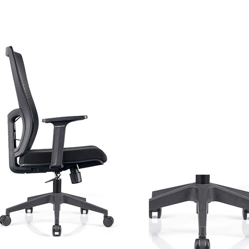 Chaise de bureau à bras fixes, chaise de bureau ergonomique sans détresse avec roulettes Clearhalo