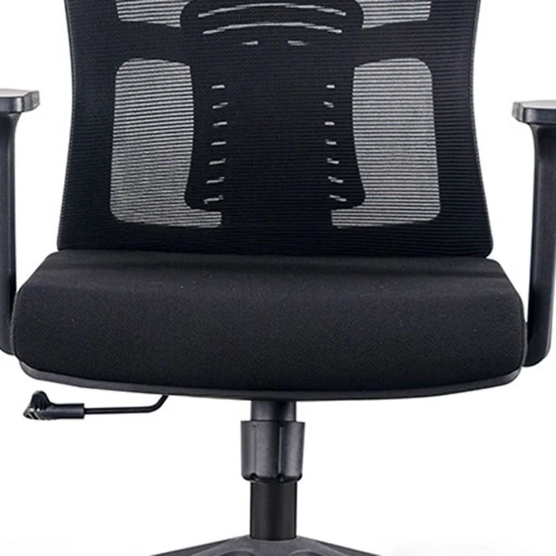 Chaise de bureau à bras fixes, chaise de bureau ergonomique sans détresse avec roulettes Clearhalo