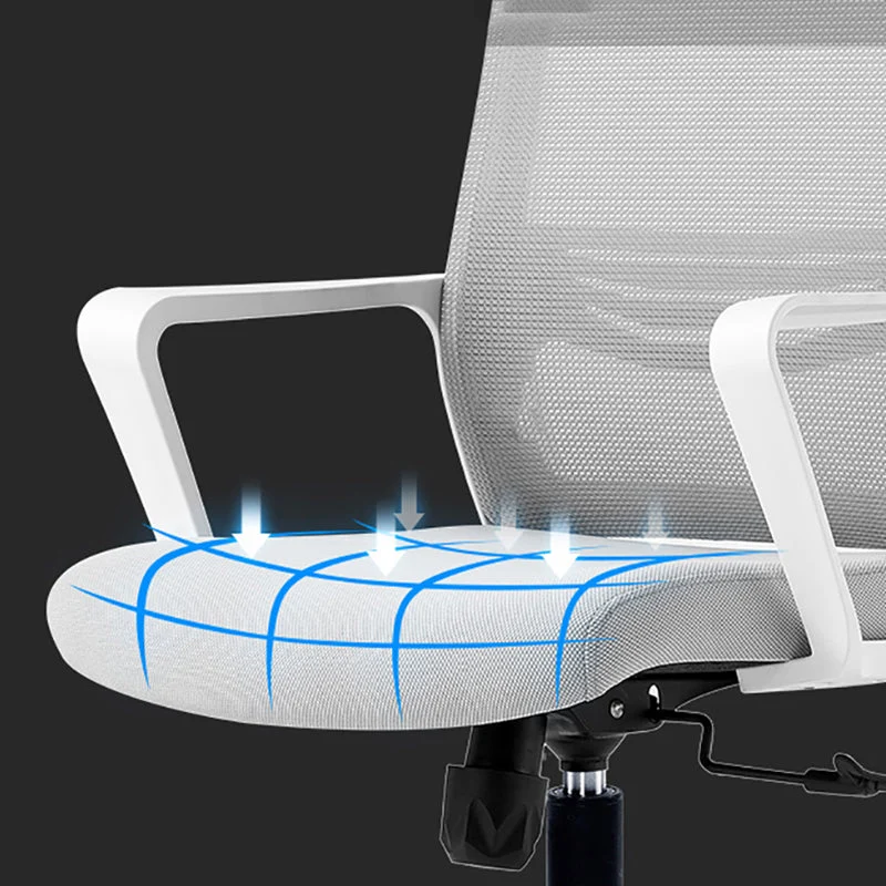 Chaise de bureau à bras fixes, chaise pivotante à hauteur de siège réglable avec dossier respirant Clearhalo