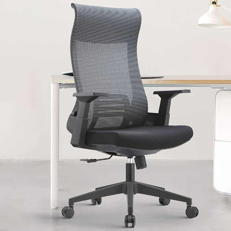 Chaise de bureau à bras fixes, chaise pivotante moderne à hauteur de siège réglable avec dossier respirant Clearhalo