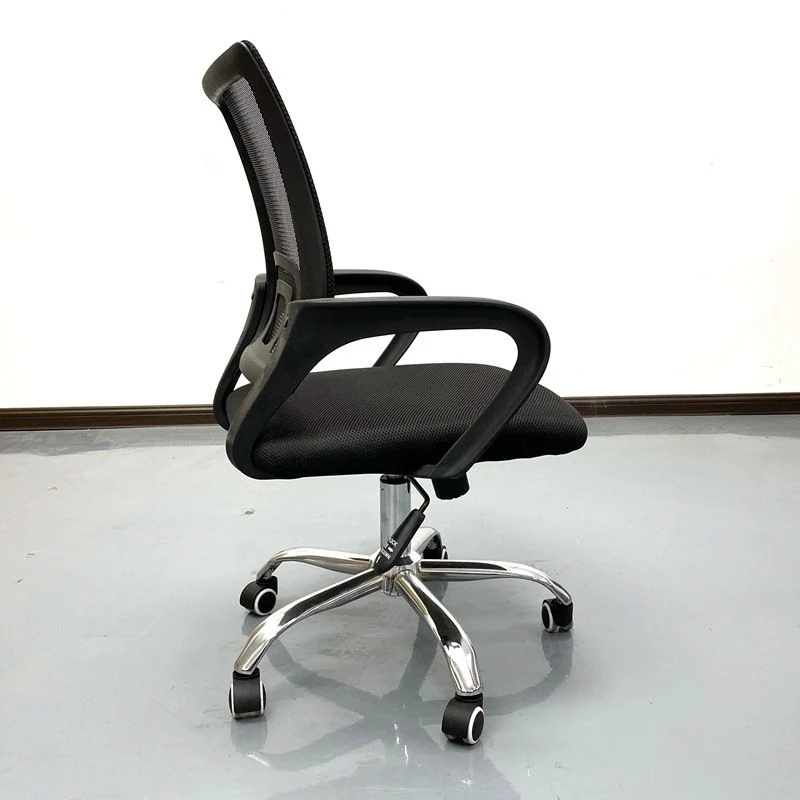 Chaise de bureau à bras fixes, chaise de travail contemporaine à dossier moyen Clearhalo
