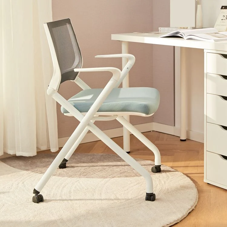 Chaise de bureau à bras fixes, ergonomique et moderne, sans détresse, avec roulettes Clearhalo