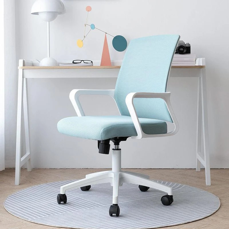 Chaise de bureau à bras fixes, hauteur de siège réglable, avec roulettes Clearhalo