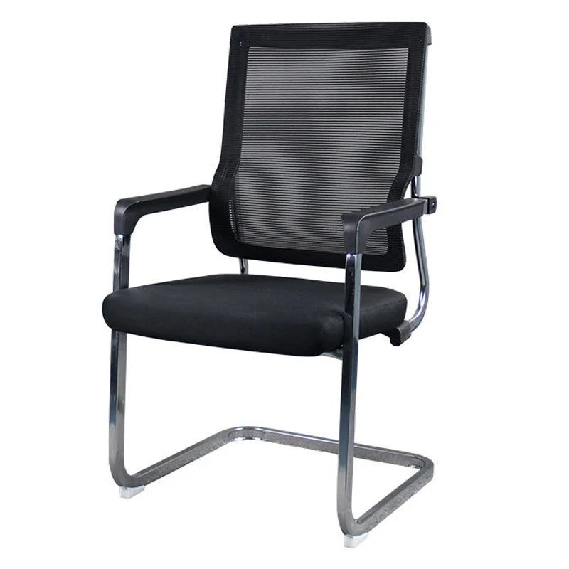 Chaise de bureau à bras fixes moderne AirGrid respirant sans chaise de bureau à roues Clearhalo