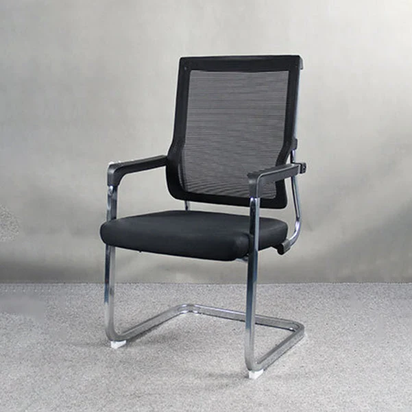 Chaise de bureau à bras fixes moderne AirGrid respirant sans chaise de bureau à roues Clearhalo