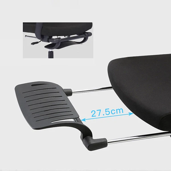 Chaise de bureau à bras fixes moderne, chaise ergonomique respirante AirGrid Clearhalo