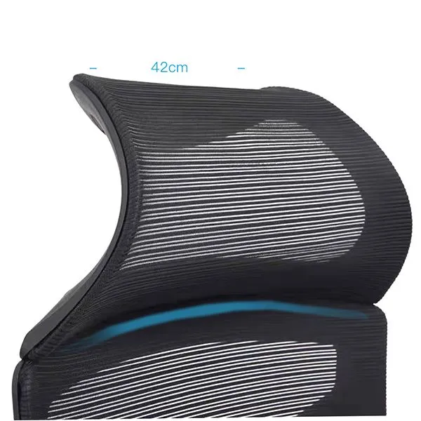Chaise de bureau à bras fixes moderne, chaise ergonomique respirante AirGrid Clearhalo