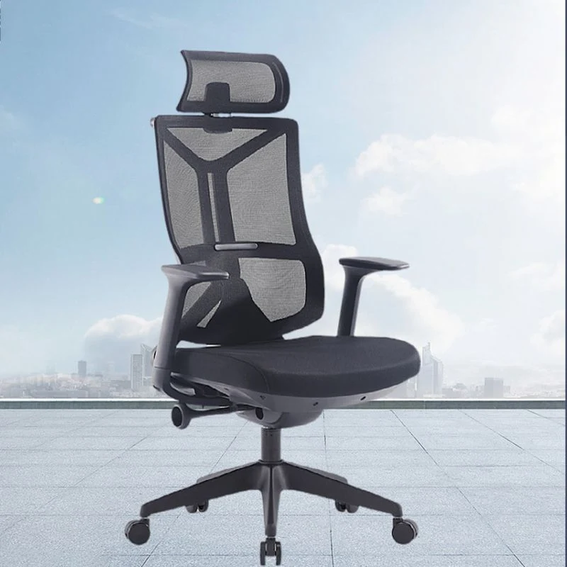 Chaise de bureau à bras fixes, moderne, ergonomique, sans détresse, avec roulettes Clearhalo