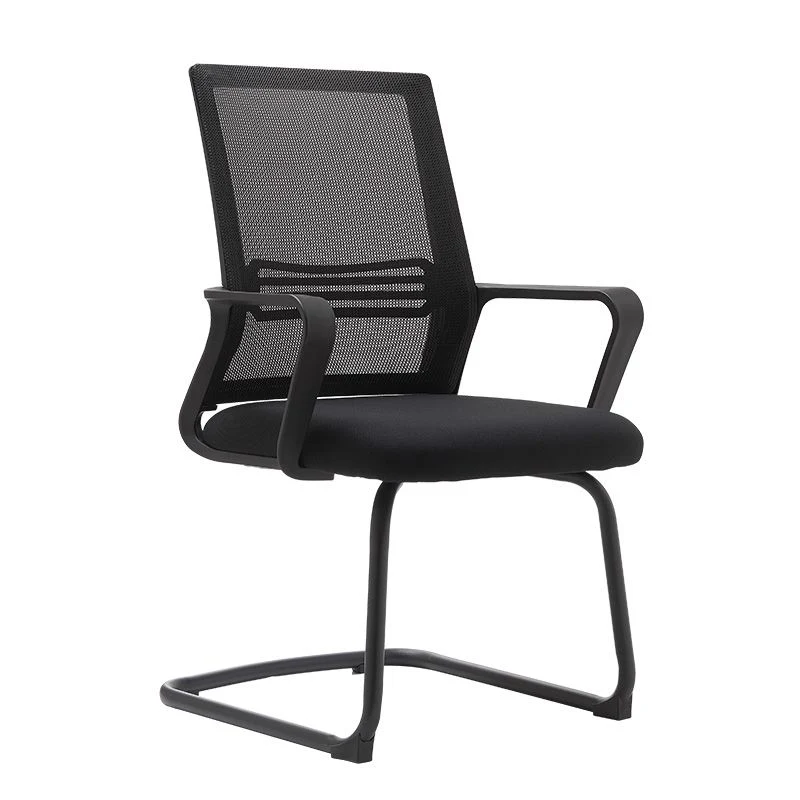 Chaise de bureau à bras fixes modernes, sans roues, sans chaise de bureau ergonomique pénible Clearhalo
