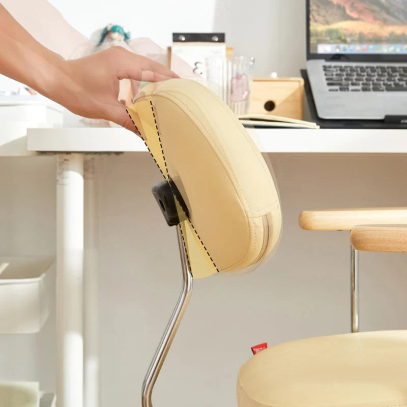 Chaise de bureau à bras fixes modernisme, avec roulettes, pour la maison Clearhalo