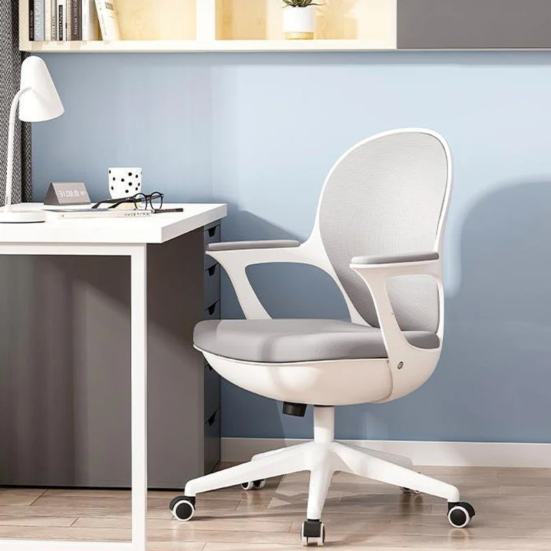 Chaise de bureau à bras fixes, sans pénible, ergonomique, hauteur de siège réglable Clearhalo