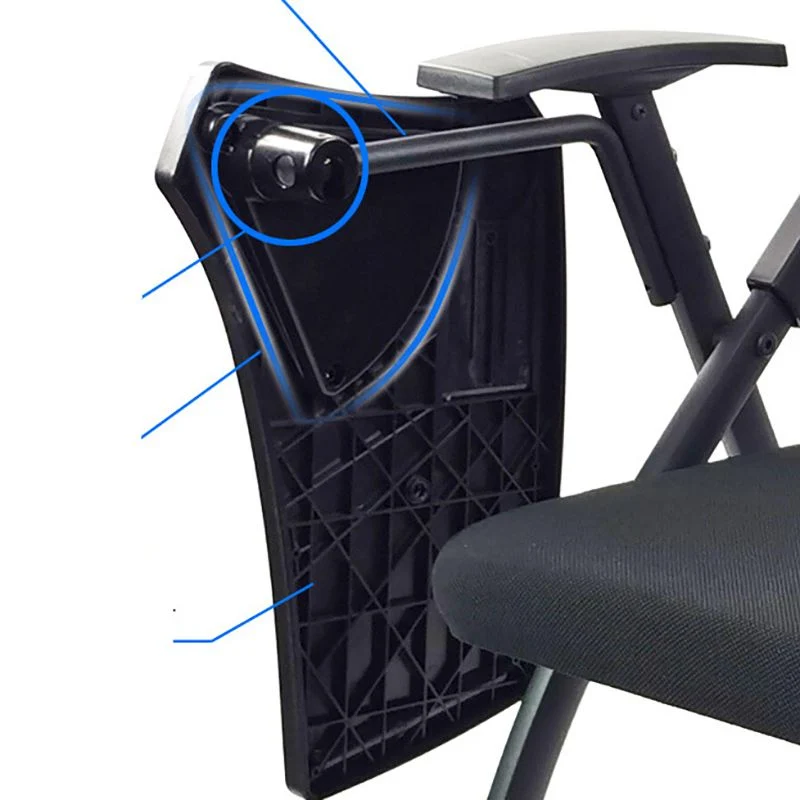 Chaise de bureau à bras fixes de style moderne, chaise de conférence à dossier moyen en maille Clearhalo