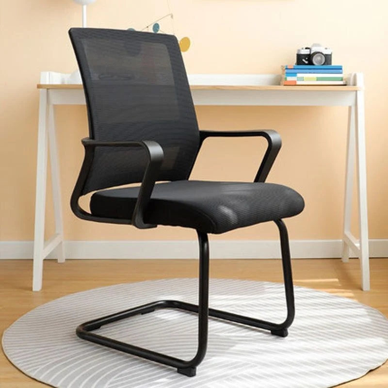 Chaise de bureau de bras fixes de style moderne aucune chaise ergonomique pénible Clearhalo