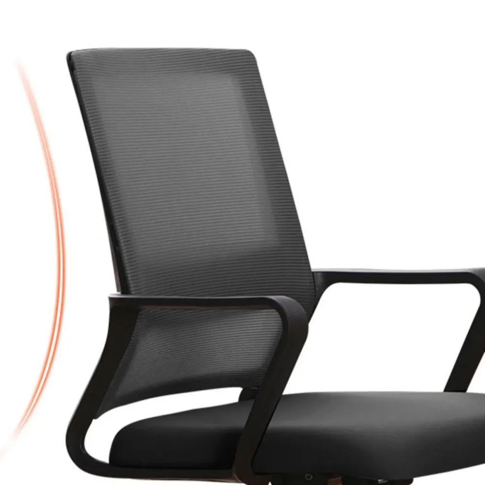 Chaise de bureau de bras fixes de style moderne aucune chaise ergonomique pénible Clearhalo
