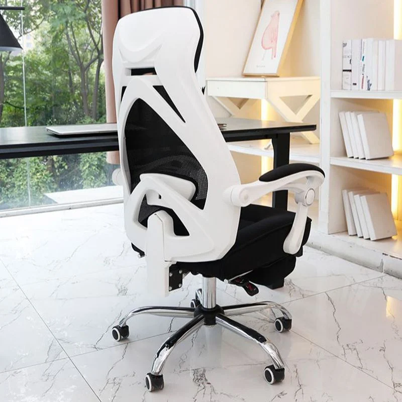 Chaise de bureau à bras rembourrés, mécanisme d'inclinaison, chaise de bureau sans détresse avec roulettes Clearhalo