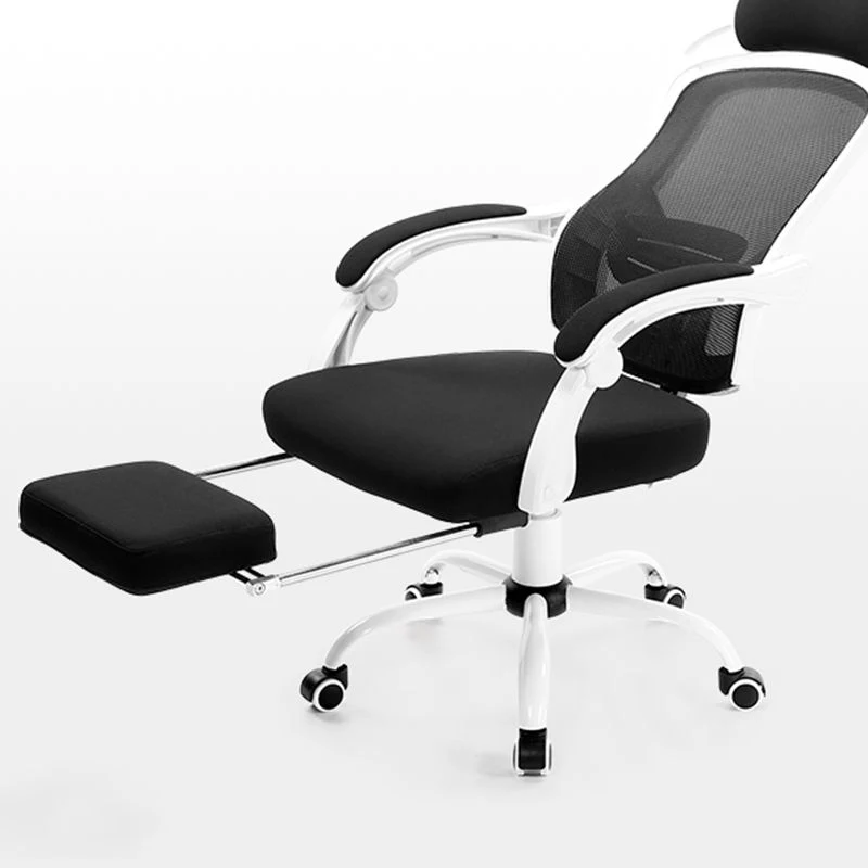 Chaise de bureau à bras rembourrés, mécanisme d'inclinaison, chaise de bureau ergonomique sans détresse avec roulettes Cle...