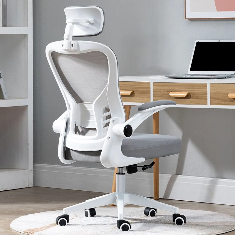 Chaise de bureau à bras rembourrés, mécanisme d'inclinaison moderne, chaise de bureau ergonomique avec roulettes Clearhalo