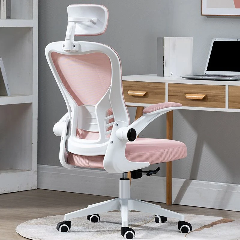 Chaise de bureau à bras rembourrés, mécanisme d'inclinaison moderne, chaise de bureau ergonomique avec roulettes Clearhalo