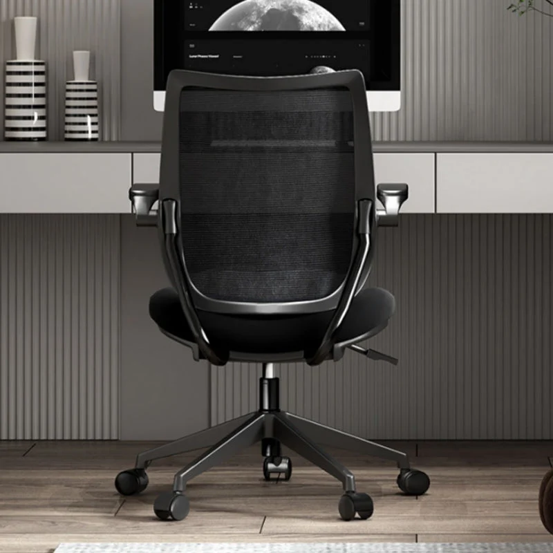 Chaise de bureau à bras réglables, moderne, sans détresse, avec dossier respirant Clearhalo