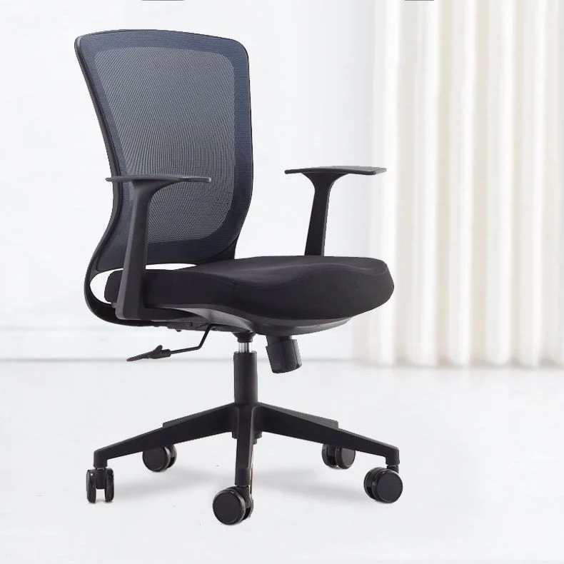Chaise de bureau de conférence en microfibre, chaise pivotante AirGrid respirable contemporaine Clearhalo