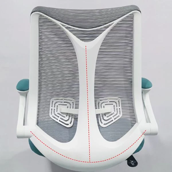 Chaise de bureau contemporaine à accoudoirs rabattables, chaise de bureau pivotante en maille Clearhalo