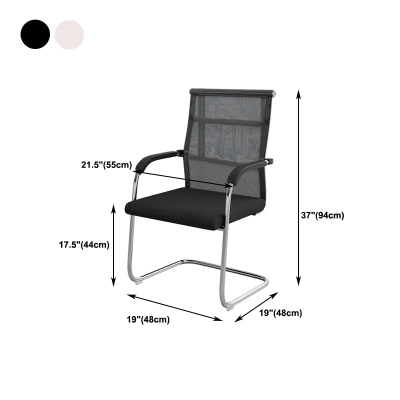 Chaise de bureau contemporaine AirGrid noire respirante de 18 po de largeur Clearhalo