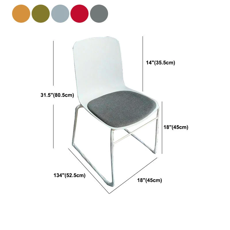 Chaise de bureau contemporaine Aucune chaise de conférence sans bras pénible Clearhalo
