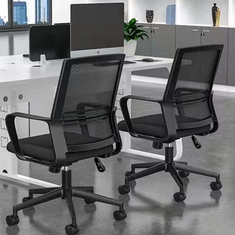 Chaise de bureau contemporaine avec bras d'ordinateur, chaise de travail ergonomique en maille Clearhalo
