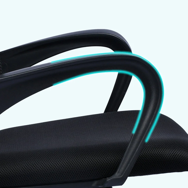 Chaise de bureau contemporaine avec soutien lombaire et dossier moyen en maille Clearhalo