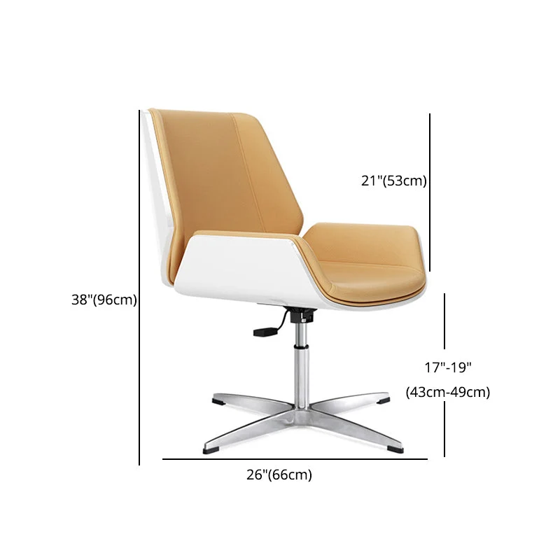 Chaise de bureau contemporaine avec structure en métal argenté, chaise d'ordinateur ergonomique Clearhalo