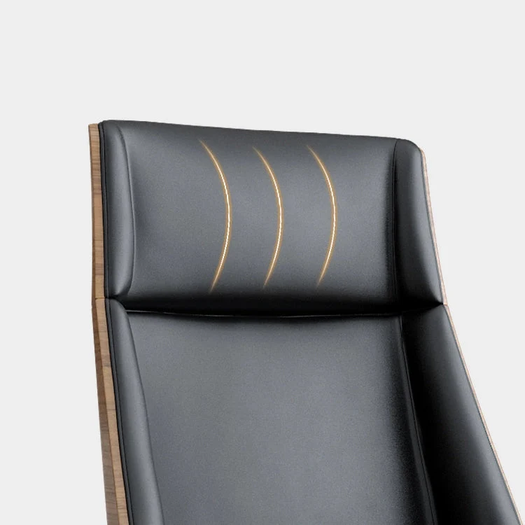 Chaise de bureau contemporaine à base en métal argenté, chaise de bureau ergonomique exécutive Clearhalo
