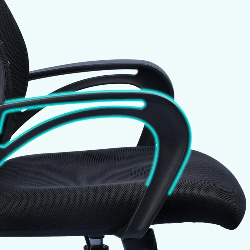 Chaise de bureau contemporaine, bras fixes, mécanisme d'inclinaison, chaise de conférence Clearhalo