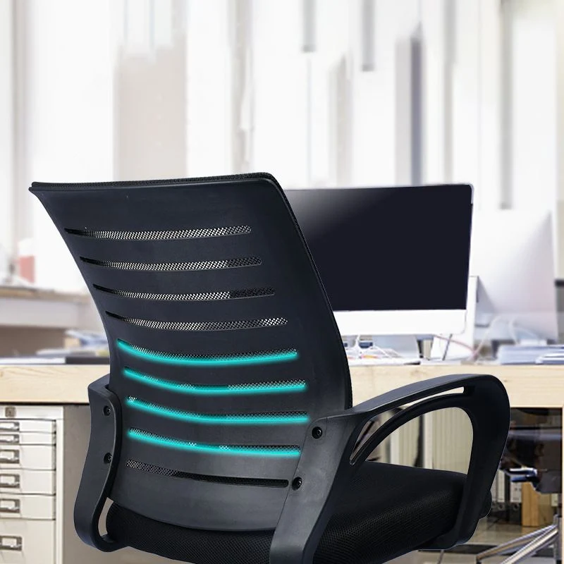 Chaise de bureau contemporaine, bras fixes, mécanisme d'inclinaison, chaise de conférence Clearhalo