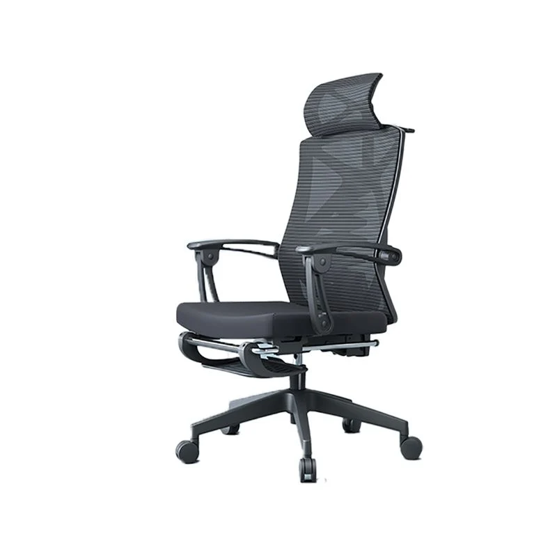 Chaise de bureau contemporaine à bras fixes, repose-pieds inclus, chaise de travail pour le bureau Clearhalo