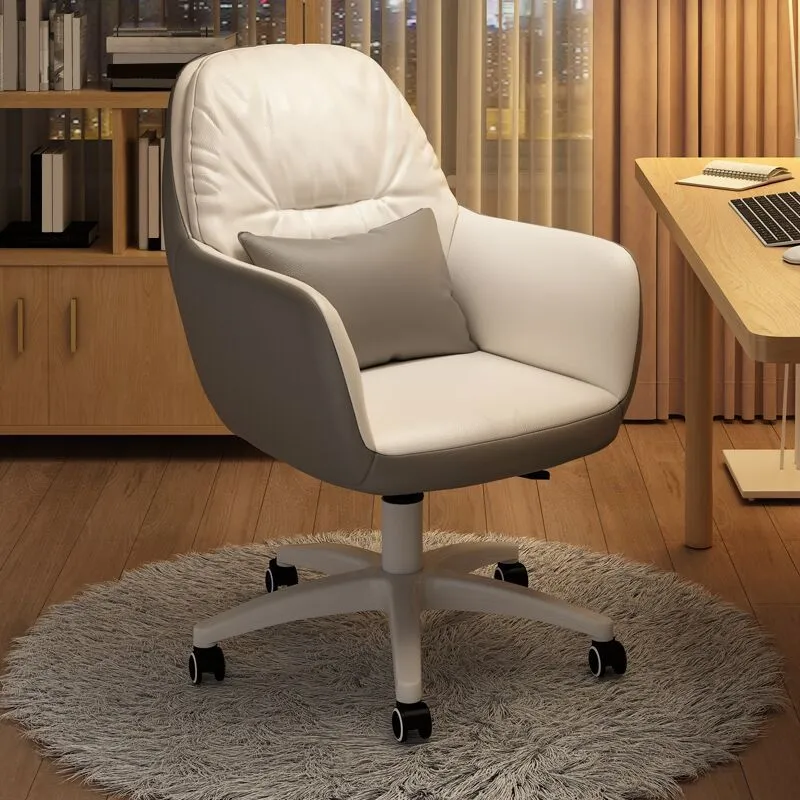 Chaise de bureau contemporaine chaise de bureau ergonomique rembourrée avec roulettes Clearhalo