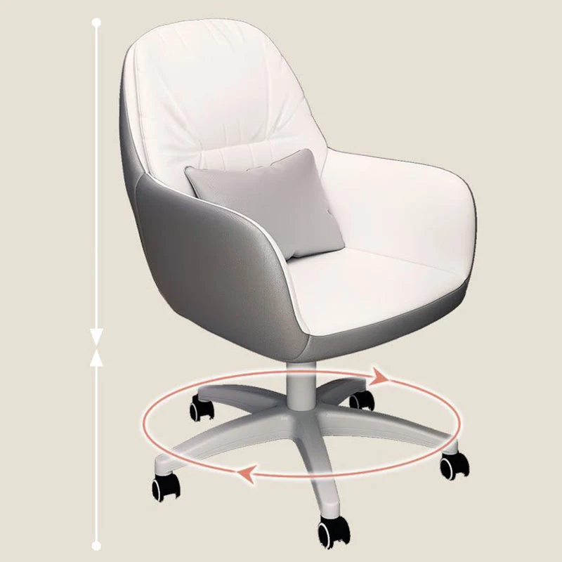 Chaise de bureau contemporaine chaise de bureau ergonomique rembourrée avec roulettes Clearhalo