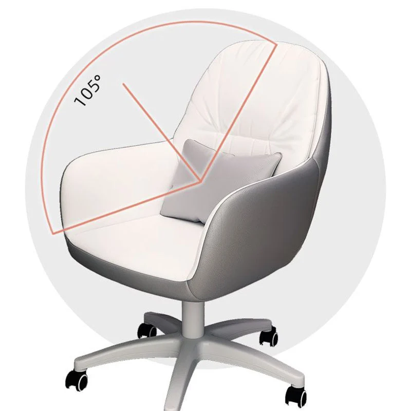 Chaise de bureau contemporaine chaise de bureau ergonomique rembourrée avec roulettes Clearhalo