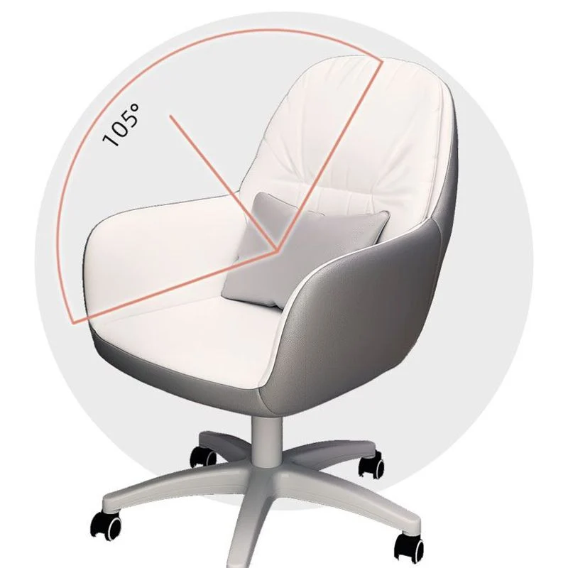 Chaise de bureau contemporaine chaise de bureau ergonomique rembourrée avec roulettes Clearhalo