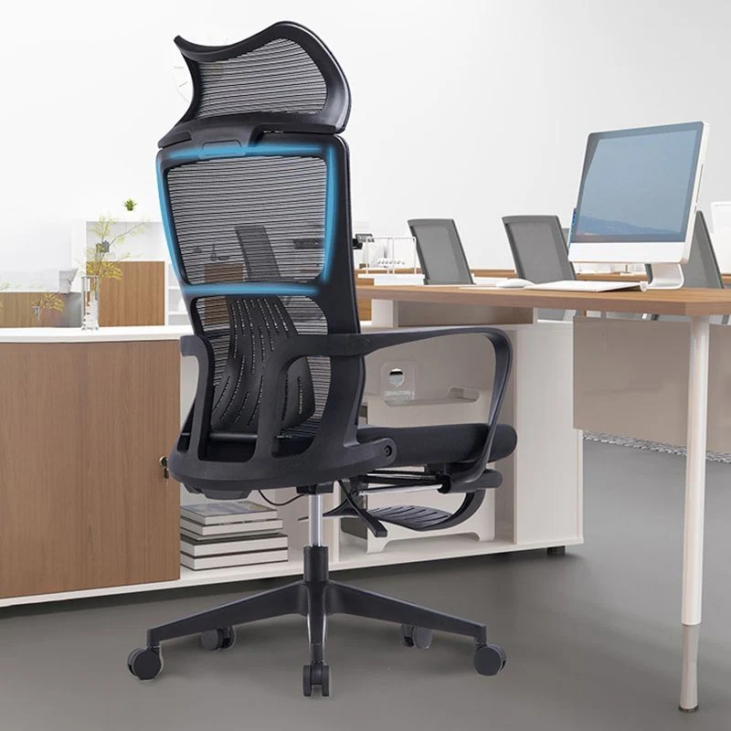 Chaise de bureau contemporaine Chaise de bureau respirante AirGrid à dossier moyen Clearhalo