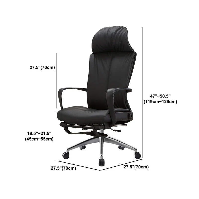 Chaise de bureau contemporaine, chaise d'ordinateur à dossier haut, chaise de travail ergonomique Clearhalo
