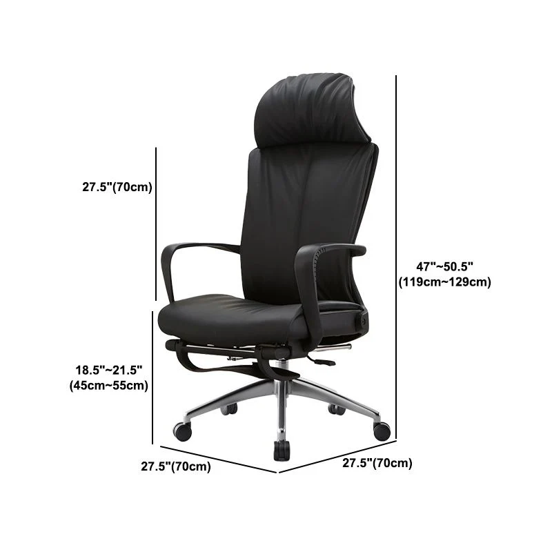 Chaise de bureau contemporaine, chaise d'ordinateur à dossier haut, chaise de travail ergonomique Clearhalo