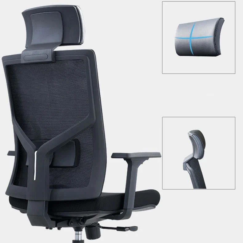Chaise de bureau contemporaine Chaise d'ordinateur en maille Chaise de travail ergonomique à dossier haut Clearhalo