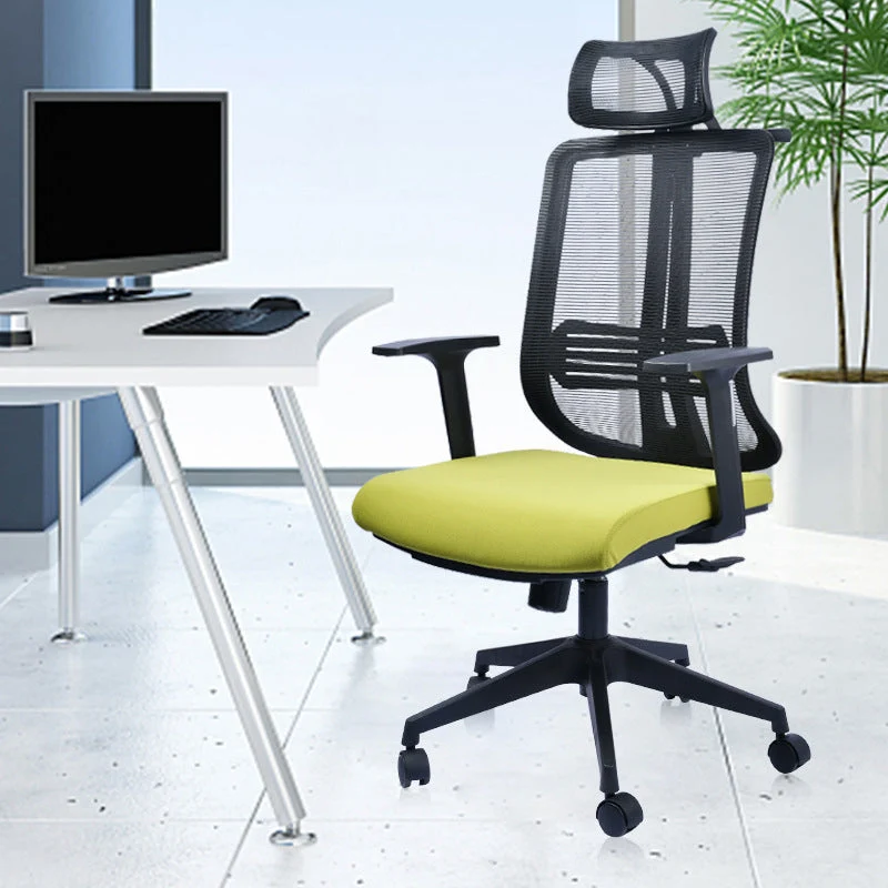 Chaise de bureau contemporaine Conférence à bras fixes avec roulettes Clearhalo