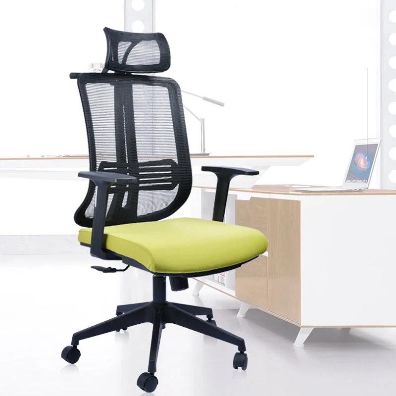Chaise de bureau contemporaine Conférence à bras fixes avec roulettes Clearhalo