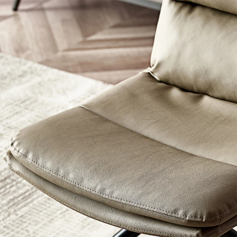 Chaise de bureau contemporaine en cuir sans bras, chaise de travail pour bureau Clearhalo
